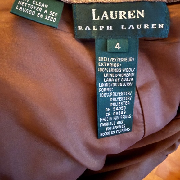 Stunning 100% wool Ralph Lauren brown tweed midi maxi pencil skirt - Picture 2 of 3